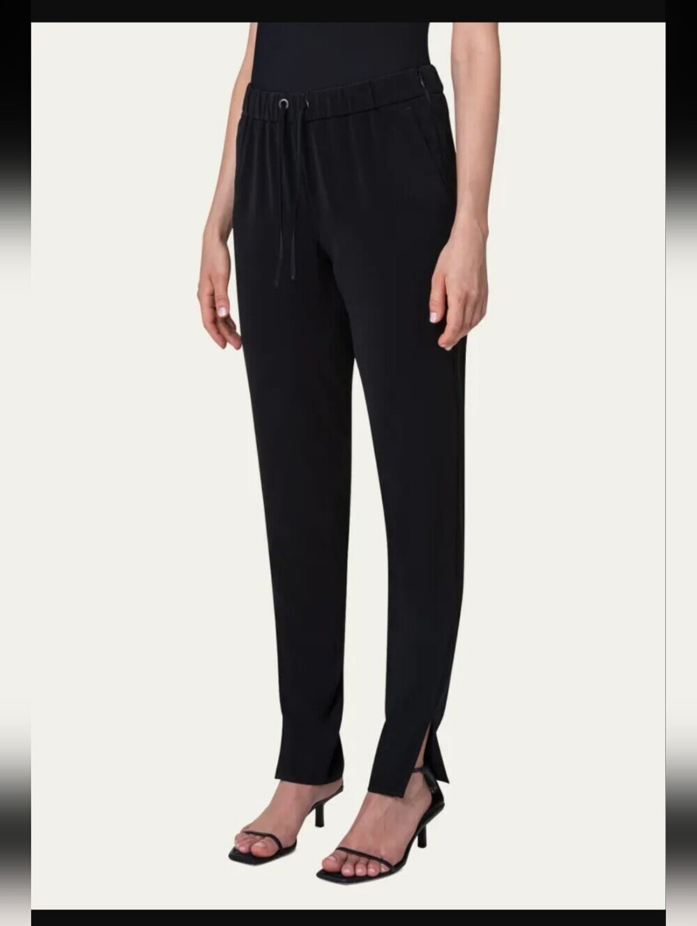 Akris punto Mike Split-Hem Crepe Pull-On Pants